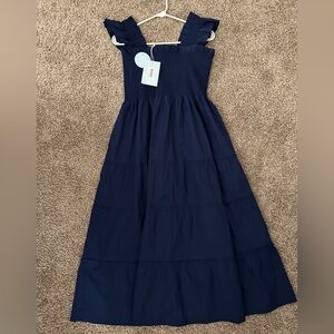The Ellie Nap Dress by Hill House - Navy Poplin